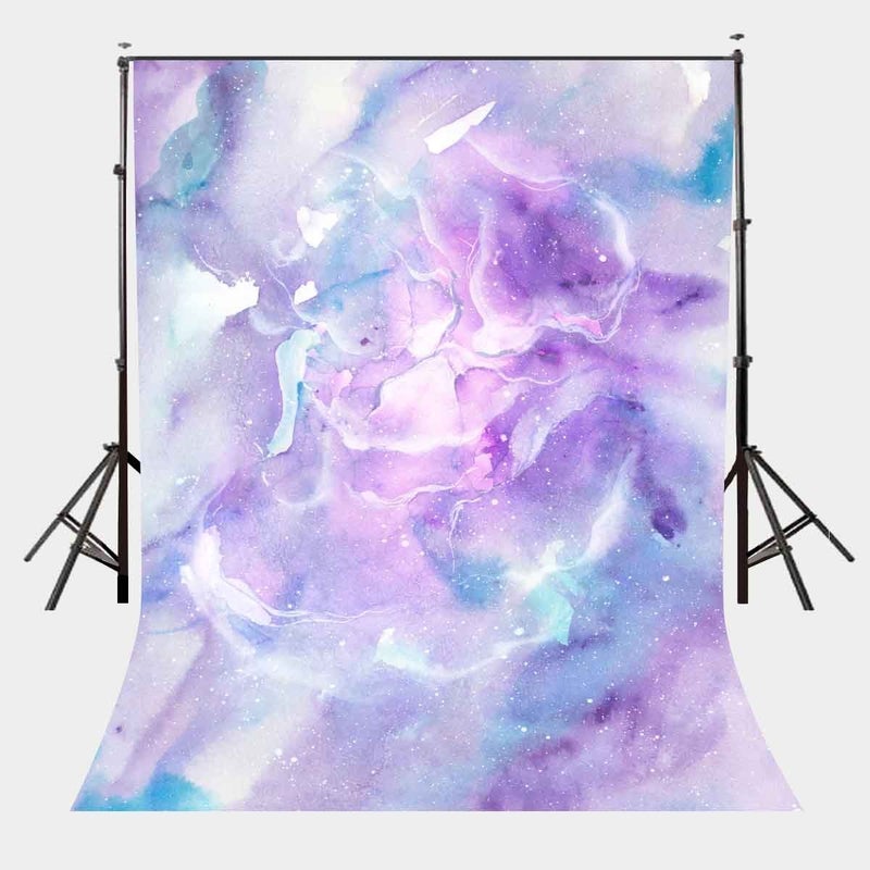 LYLYCTY 5X7ft Pink Purple Watercolor Painting Marble Texture Pattern Studio Backdrop LYHUI049 - Image 1